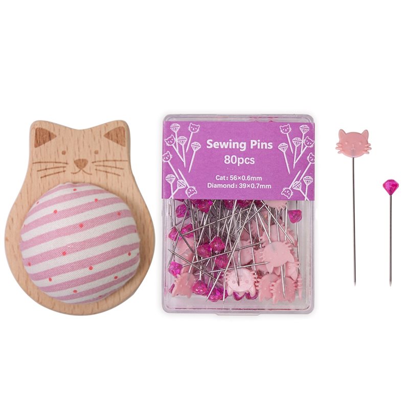 Sewing Pin Cushion - 【DZIEŃ ZIĘDZIEŃ】Poduszka na szpilki, 80 szpilków