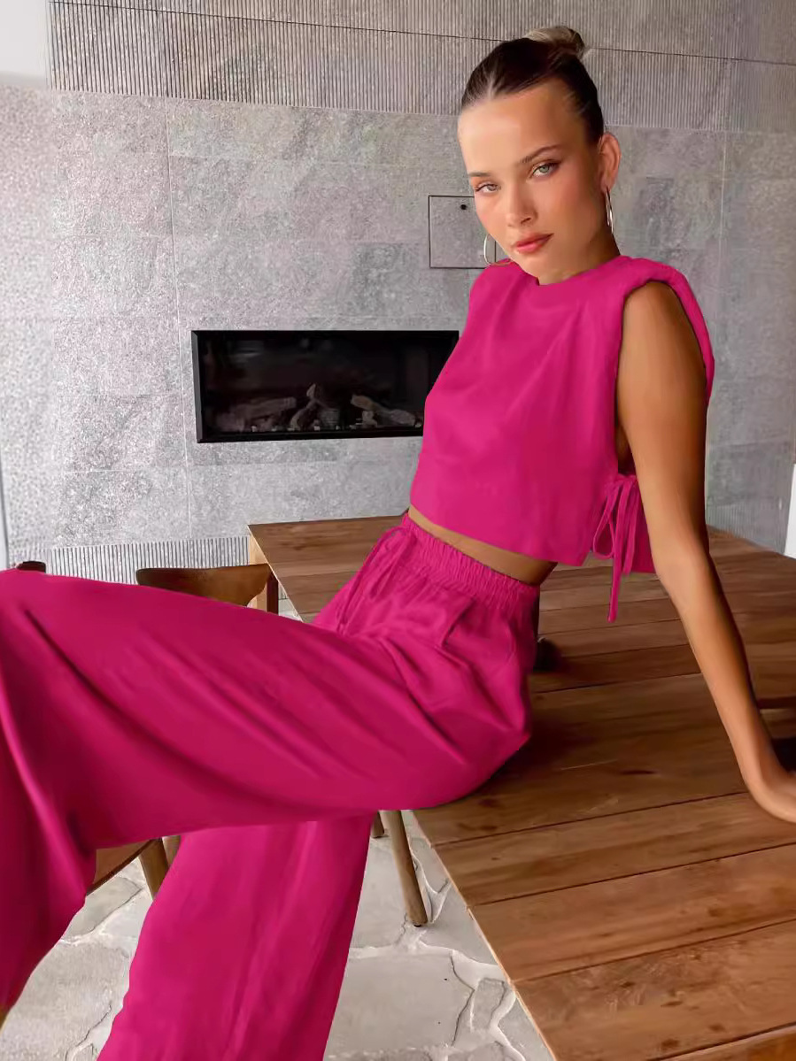 Shoulder Pad Set In - Modny damski komplet dwuczęściowy z poduszkami