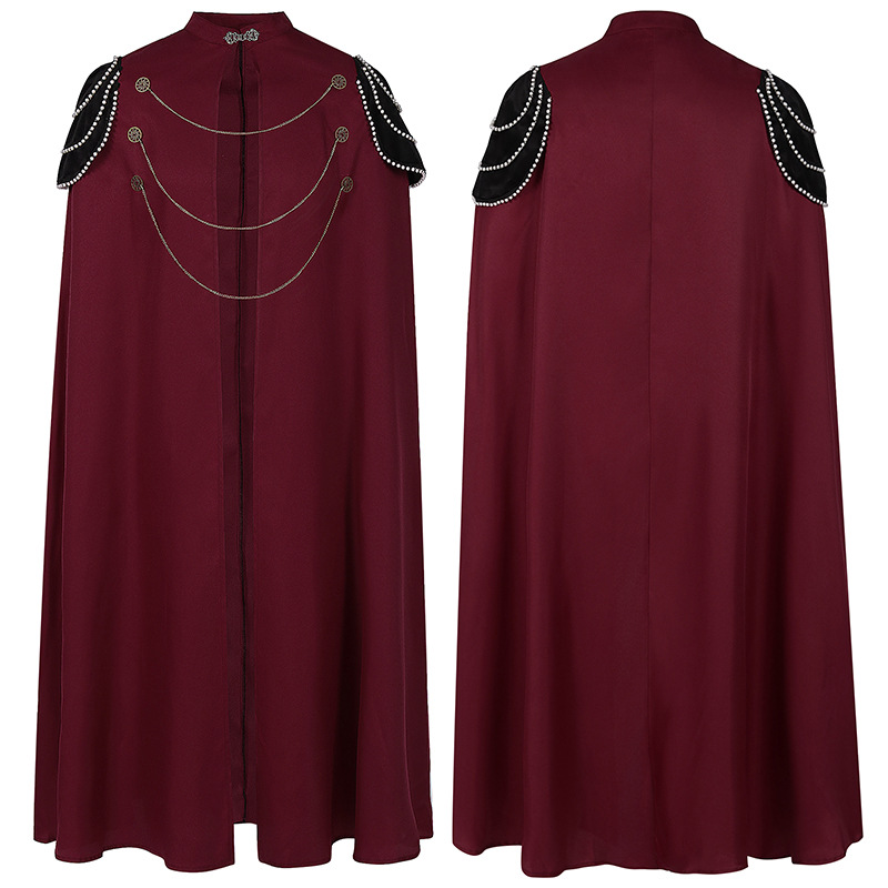 Shoulder Pad Set In - Męski średniowieczny kostium cosplay, królewski płaszcz