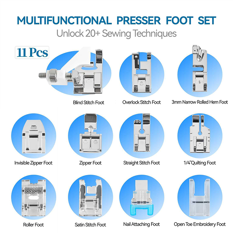△   Zestaw 11 stopek do maszyn – Zipper Foot Presser recenzja i cena