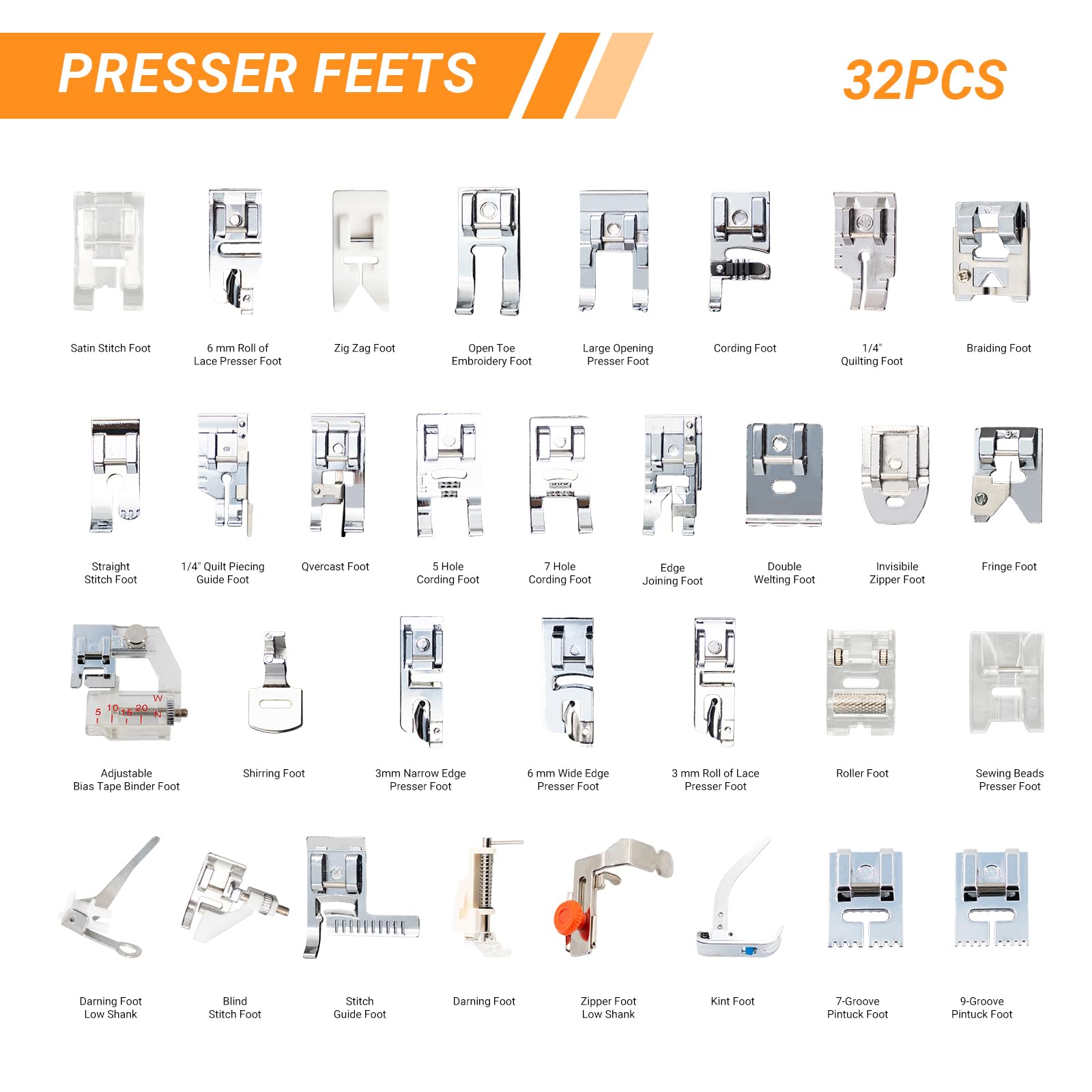 Zestaw 32 w 1 wielofunkcyjnych – Zipper Foot Presser recenzja i cena
